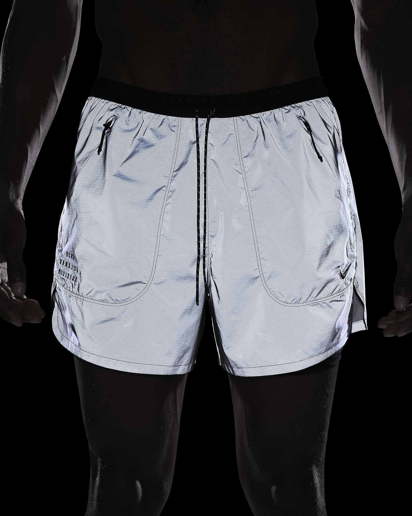 Nike Running Division Men s 10cm approx. Dri FIT ADV Reflective Design 2 in 1 Running Shorts